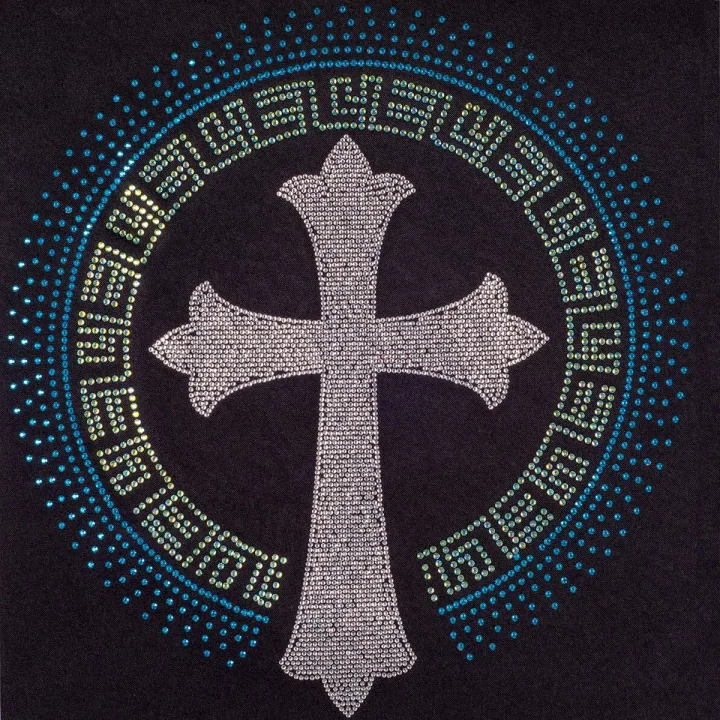 Cross-pattern hotfix rhinestone transfer