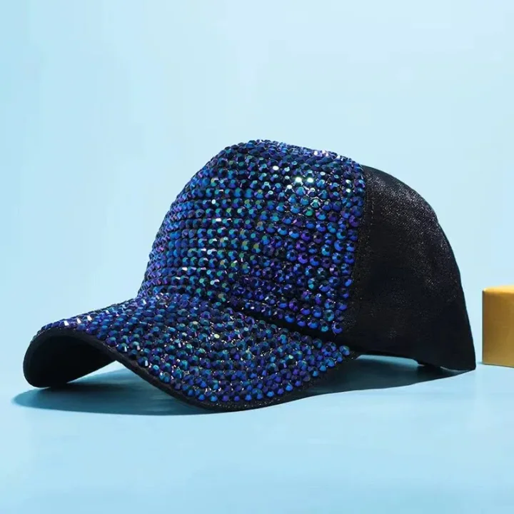 Full-crystal rhinestone baseball cap