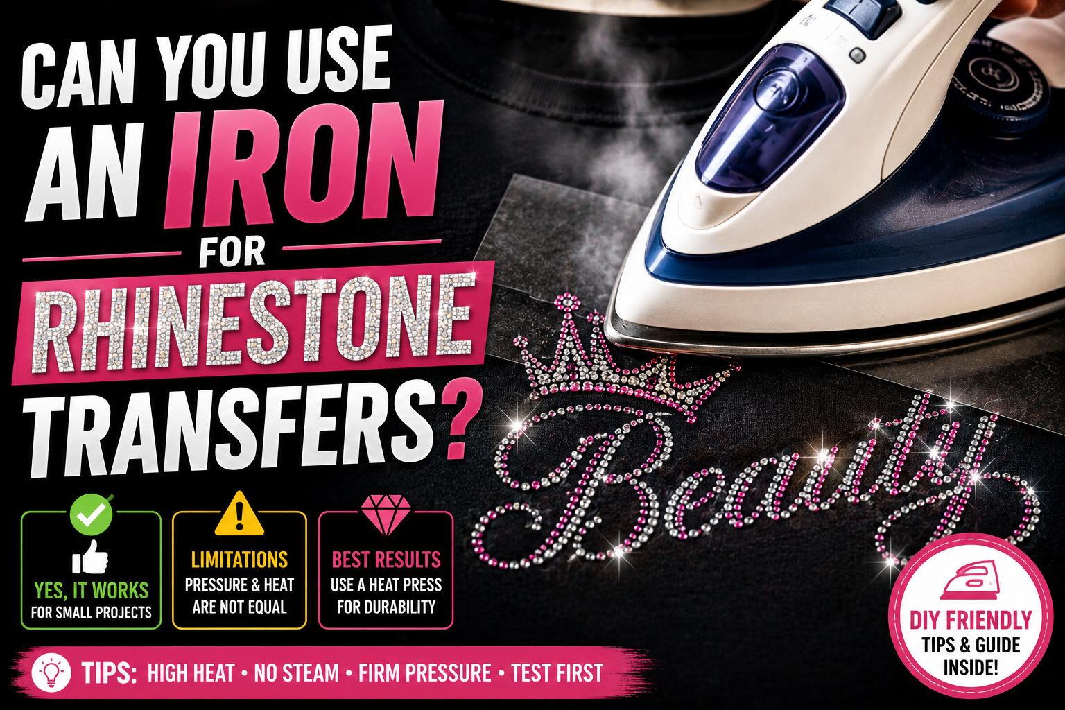 Can You Use an Iron for Rhinestone Transfers?