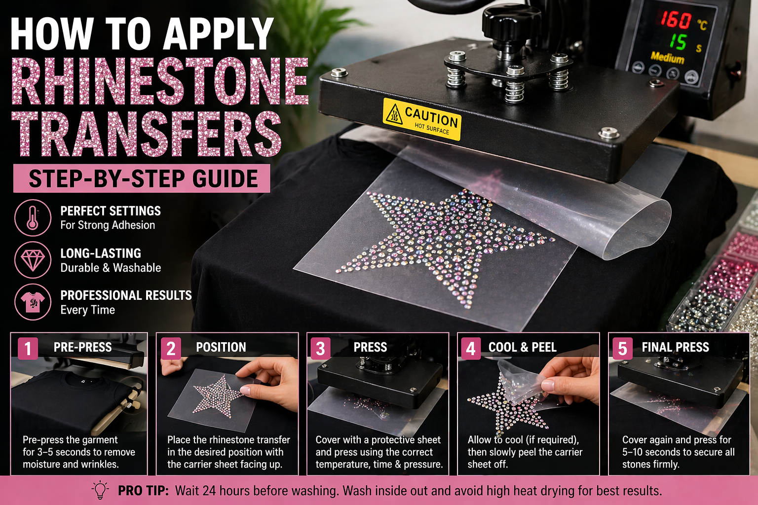 How to Apply Rhinestone Transfers (Step-by-Step Guide)