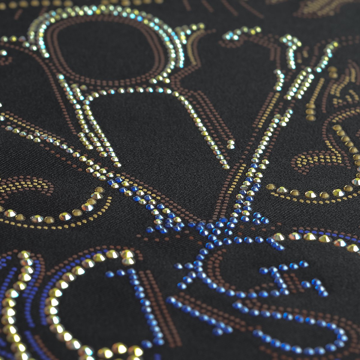 Luxury Crown Monogram Rhinestone Heat Transfer Patch for T-Shirts – Custom Royal Style Crystal Iron On Design