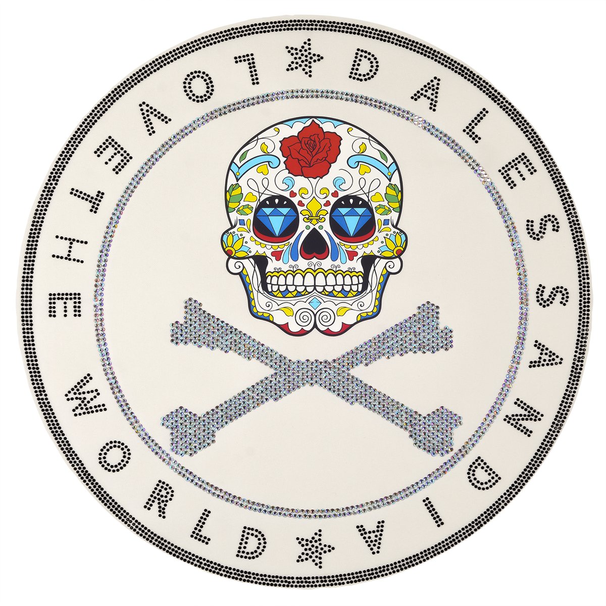 Streetwear DesignSkull Crossbones Rhinestone Graphic Streetwear Design T-Shirt