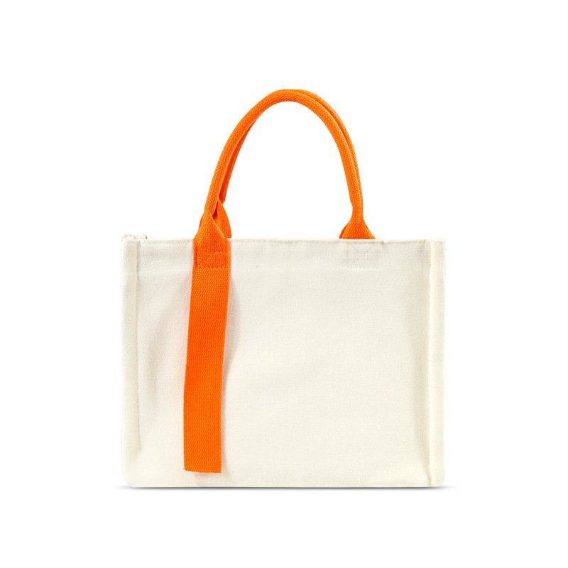 Custom Canvas Tote Bag with Ribbon Strap – Premium OEM Logo Print Corporate Gift Shoulder Bag