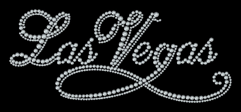 Elegant Script LAS VEGAS Rhinestone Canvas Tote Bag – Minimalist Sparkle Travel Souvenir Shopper for Boutique & Gift Stores